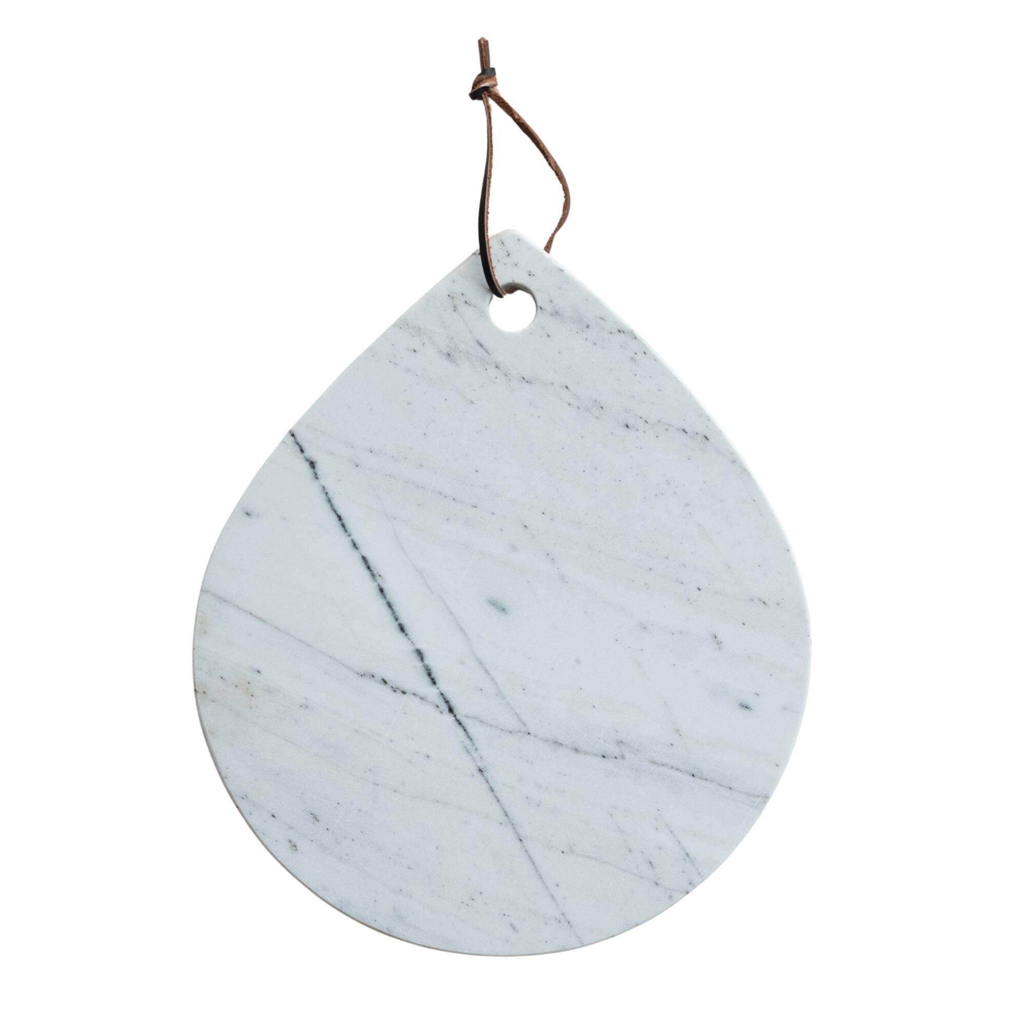 Hello Honey® 14" White Mélange Marble Board with Handle